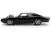 Black 1970 Dodge Charger R/T from Furious 7, closed side view, Jada 35423, 1:24