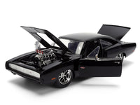 1970 Dodge Charger R/T front view with hood, doors and trunk open, Jada 35423, 1:24