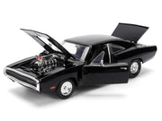 Dom's 1970 Dodge Charger R/T Black "F9" (2021) Movie "Fast & Furious" Series 1/24 Diecast Model Car by Jada image 3