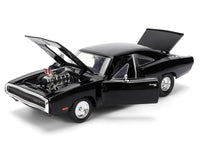 Dom's 1970 Dodge Charger R/T Black "F9" (2021) Movie "Fast & Furious" Series 1/24 Diecast Model Car by Jada image 3