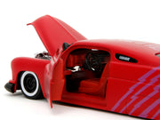 1951 Mercury Matt Red with Purple Stripes and Creep Diecast Figure "Creepshow" (1982) Movie "Hollywood Rides" Series 1/24 Diecast Model Car by Jada image 3