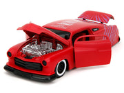 1951 Mercury Matt Red with Purple Stripes and Creep Diecast Figure "Creepshow" (1982) Movie "Hollywood Rides" Series 1/24 Diecast Model Car by Jada image 4