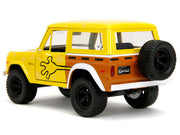 1973 Ford Bronco Yellow with Graphics and SpongeBob SquarePants Diecast Figure "SpongeBob SquarePants" (1999-Current) TV Series "Hollywood Rides" Series 1/24 Diecast Model Car by Jada image 3