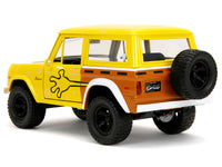 1973 Ford Bronco Yellow with Graphics and SpongeBob SquarePants Diecast Figure "SpongeBob SquarePants" (1999-Current) TV Series "Hollywood Rides" Series 1/24 Diecast Model Car by Jada image 3