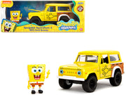 1973 Ford Bronco Yellow with Graphics and SpongeBob SquarePants Diecast Figure "SpongeBob SquarePants" (1999-Current) TV Series "Hollywood Rides" Series 1/24 Diecast Model Car by Jada image 5