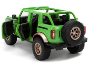 2021 Ford Bronco Green with Black Stripes and Green M&M's Diecast Figure "Hollywood Rides" Series 1/24 Diecast Model Car by Jada image 5
