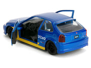 1997 Honda Civic Type R Blue Metallic with Graphics "Sonic the Hedgehog" (1991) Video Game "Hollywood Rides" Series 1/32 Diecast Model Car by Jada image 3