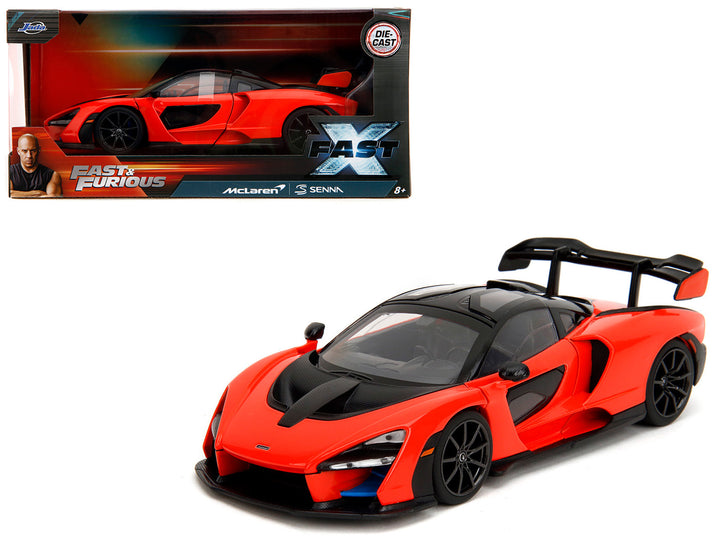 McLaren Senna Red and Black "Fast X" (2023) Movie "Fast & Furious" Series 1/24 Diecast Model Car by Jada image 2