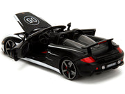 Porsche Carrera GT Convertible #05 Black with White Graphics "Hyper-Spec" Series 1/24 Diecast Model Car by Jada image 4