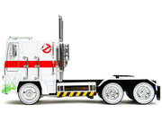 G1 Autobot Optimus Prime Truck White with Robot on Chassis from "Transformers" TV Series - "Ghostbusters" (1984) Movie Crossover "Hollywood Rides" Series 1/24 Diecast Model by Jada image 3