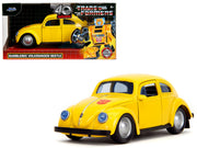 Volkswagen Beetle "Bumblebee" Yellow "Transformers" "Hollywood Rides" Series 1/32 Diecast Model Car by Jada image 4