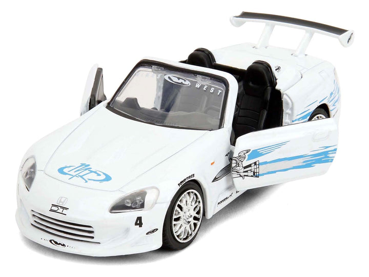 2001 Honda S2000 Convertible White with Graphics "Fast & Furious Remix - 25th Anniversary" Series 1/32 Diecast Model Car by Jada image 2