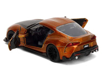2020 Toyota Supra Orange Metallic with Black Stripes "F9" (2021) Movie "Fast & Furious" Series 1/32 Diecast Model Car by Jada image 4