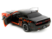 Dodge Challenger SRT Hellcat Orange Metallic and Black "Pink Slips" Series 1/18 Diecast Model Car by Jada image 4