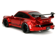 RWB Body Kit Red Metallic with Black Stripes "Pink Slips" Series 1/18 Diecast Model Car by Jada image 5