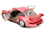 Porsche 911 Carrera RS (964) Pink Metallic with White Stripes "Pink Slips" Series 1/18 Diecast Model Car by Jada image 4