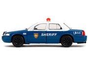 Rick Grimes' Ford Crown Victoria "Sheriff" Blue and White "The Walking Dead" (2010-2022) TV Series "Hollywood Rides" Series 1/32 Diecast Model Car by Jada image 2