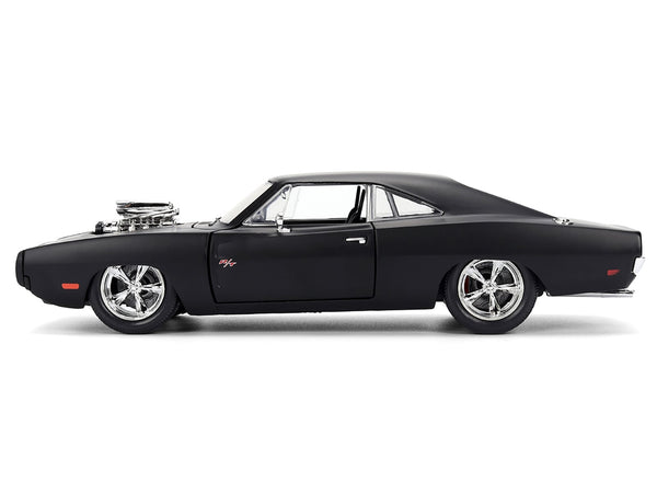 Jada 1970 Dodge Charger RT matte black Fast and Furious 1:24 35729, product image 1