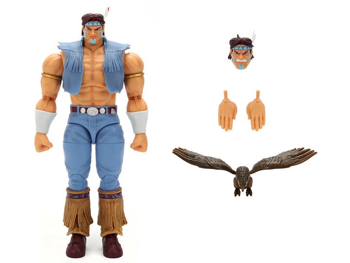 T. Hawk 7.5" Moveable Figure with Accessories and Alternate Head and Hands "Ultra Street Fighter II: The Final Challengers" (2017) Video Game Model by Jada image 2