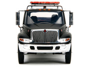 International DuraStar 4400 Flatbed Tow Truck Matt Black 1/24 Diecast Model Car by Jada image 5