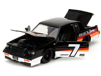 1987 Buick Grand National #7 "Buick Racing" Black and White with Stripes "Bigtime Muscle" Series 1/24 Diecast Model Car by Jada image 3