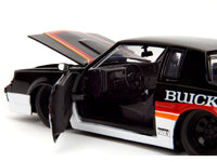 1987 Buick Grand National #7 "Buick Racing" Black and White with Stripes "Bigtime Muscle" Series 1/24 Diecast Model Car by Jada image 5