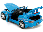 2001 Honda S2000 Convertible Blue with Graphics "Fast & Furious Remix" Series 1/24 Diecast Model Car by Jada image 2