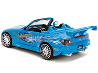 2001 Honda S2000 Convertible Blue with Graphics "Fast & Furious Remix" Series 1/24 Diecast Model Car by Jada image 3