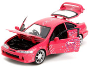 1995 Honda Integra Type R Pink with Graphics "Fast & Furious Remix" Series 1/24 Diecast Model Car by Jada image 3