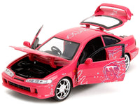 1995 Honda Integra Type R Pink with Graphics "Fast & Furious Remix" Series 1/24 Diecast Model Car by Jada image 3