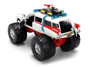 1959 Cadillac Ambulance Ecto-1 "Ghostbusters" (1984) Movie Monster Truck Version "Hollywood Rides" Series 1/24 Diecast Model Car by Jada image 5