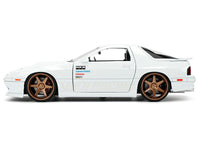 Jada 1985 Mazda RX-7 FC JDM Tuners white bronze wheels 1:24 35955, product image 1