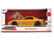 1993 Mazda RX-7 "HKS Power" Yellow with Carbon Hood "JDM Tuners" Series 1/24 Diecast Model Car by Jada image 3
