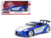2003 Nissan 350Z "Exedy Racing Clutch" Candy Blue and White "JDM Tuners" Series 1/24 Diecast Model Car by Jada image 2