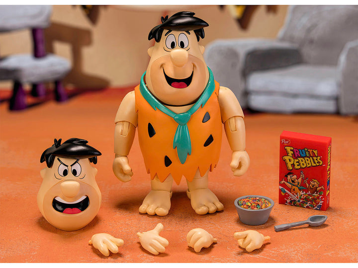 Fred Flintstone 6" Moveable Figure with Accessories and Alternate Head and Hands "The Flintstones - Post Fruity Pebbles" Model by Jada image 2