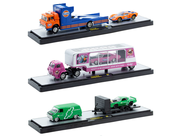 Auto Haulers Set of 3 Trucks Release 94 Limited Edition to 6000 pieces Worldwide 1/64 Diecast Models by M2 Machines image 2