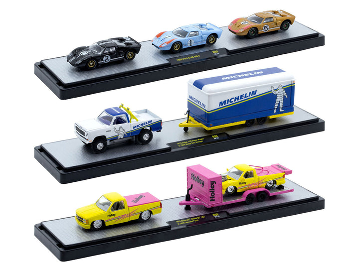 Auto Haulers Set of 3 Trucks Release 98 Limited Edition to 9400 pieces Worldwide 1/64 Diecast Model by M2 Machines image 2