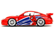 Porsche 911 GT3 RS (996) Red with Graphics "Marvel's Spider-Man" 1/32 Diecast Model Car by Jada image 2