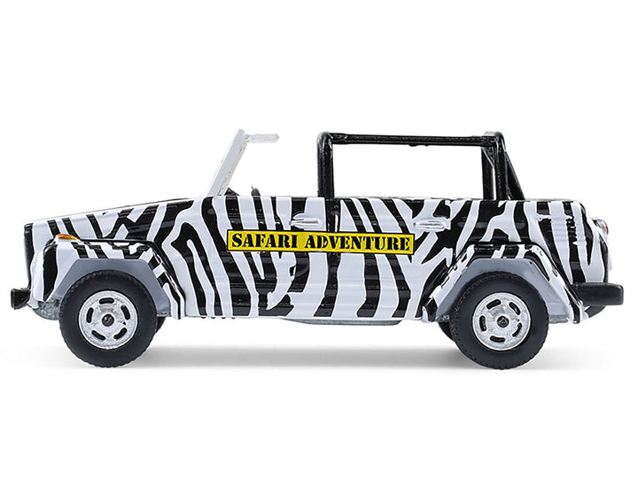 1974 Volkswagen Thing (Type 181) "Safari Adventure" Black and White Zebra Stripes "Club Vee-Dub" Series 21 1/64 Diecast Model Car by Greenlight image 2
