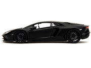Shaw's Lamborghini Aventador Matt Black "Furious 7" (2015) Movie "Fast & Furious" Series 1/24 Diecast Car Model by Jada image 3