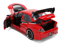 Sean's Mitsubishi Lancer Evolution IX RHD (Right Hand Drive) Red with Graphics "The Fast and the Furious: Tokyo Drift" (2006) Movie "Fast & Furious 25 Years" Series 1/24 Diecast Model Car by Jada image 4