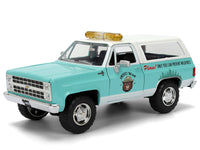 1980 Chevrolet Blazer Light Green with White Top and Graphics and Smokey Bear Diecast Figure "Smokey Bear" "Hollywood Rides" Series 1/24 Diecast Model by Jada image 2