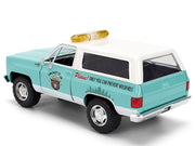 1980 Chevrolet Blazer Light Green with White Top and Graphics and Smokey Bear Diecast Figure "Smokey Bear" "Hollywood Rides" Series 1/24 Diecast Model by Jada image 5