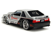 1989 Ford Mustang GT "Texaco" Silver Metallic and Matt Black "Bigtime Muscle" Series 1/24 Diecast Model Car by Jada image 2