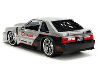 1989 Ford Mustang GT "Texaco" Silver Metallic and Matt Black "Bigtime Muscle" Series 1/24 Diecast Model Car by Jada image 2