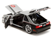 1989 Ford Mustang GT "Texaco" Silver Metallic and Matt Black "Bigtime Muscle" Series 1/24 Diecast Model Car by Jada image 3