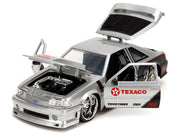 1989 Ford Mustang GT "Texaco" Silver Metallic and Matt Black "Bigtime Muscle" Series 1/24 Diecast Model Car by Jada image 4