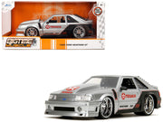 1989 Ford Mustang GT "Texaco" Silver Metallic and Matt Black "Bigtime Muscle" Series 1/24 Diecast Model Car by Jada image 5