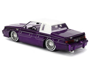 1987 Buick Grand National Candy Purple with Graphics and White Top and Interior "Bigtime Muscle" Series 1/24 Diecast Model Car by Jada image 3