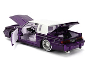 1987 Buick Grand National Candy Purple with Graphics and White Top and Interior "Bigtime Muscle" Series 1/24 Diecast Model Car by Jada image 5